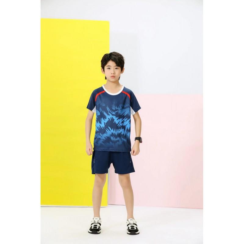 Unisex Badminton Tennis Short Sleeve Sport Shirt Kids Adults Training Athletic Top