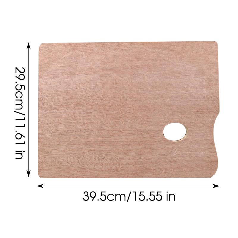 1 Pcs Wooden Oval Palette,Acrylic Palette,Fine Arts Oil Painting Palette,Gouache Acrylic Painting Palette HH-03
