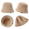 SIGGI Bucket Capelin Solid Cold Gift Idea Women's Hat, Hat, Wool, Thick, Casual, Slimming, Weather, Cycling, Fall/Winter, (M, Camel)