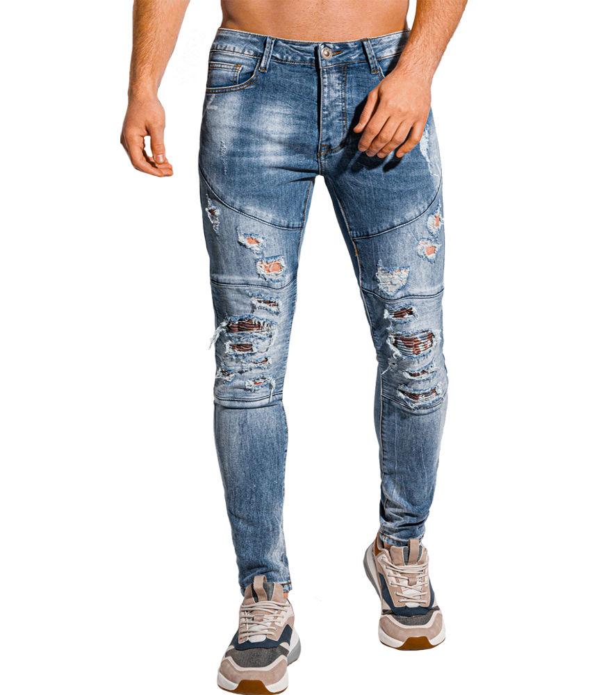 

Джинсы мужские рваные Jeans 1074 синие