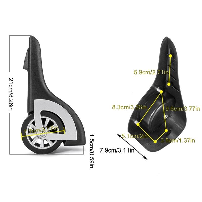 1 Pair Luggages Swivels Wheels Suitcase Wheels Replacement Trunk Wheels Travel Suitcase Caster Wheels for Luggages
