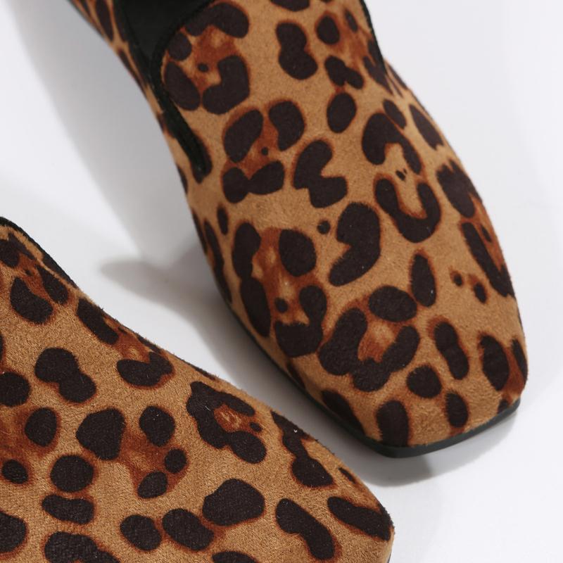 2024 Women Rerto Flats Loafers New Square Toe Casual Walking Shoes Female Fashion Leopard Print Sneakers Zapatos Mujer