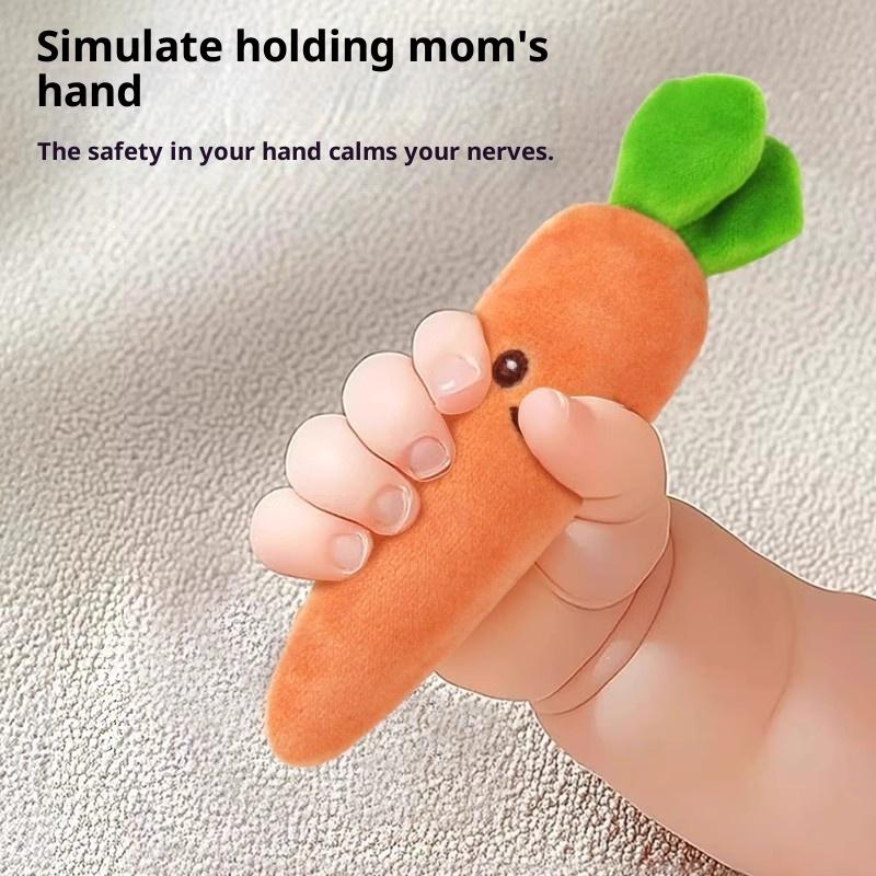 1/2PCS Baby Soothing Toy Plush Fruit Doll Infant Anti Startle Sleep Aid Holding Ring Newborn Comfort Toy