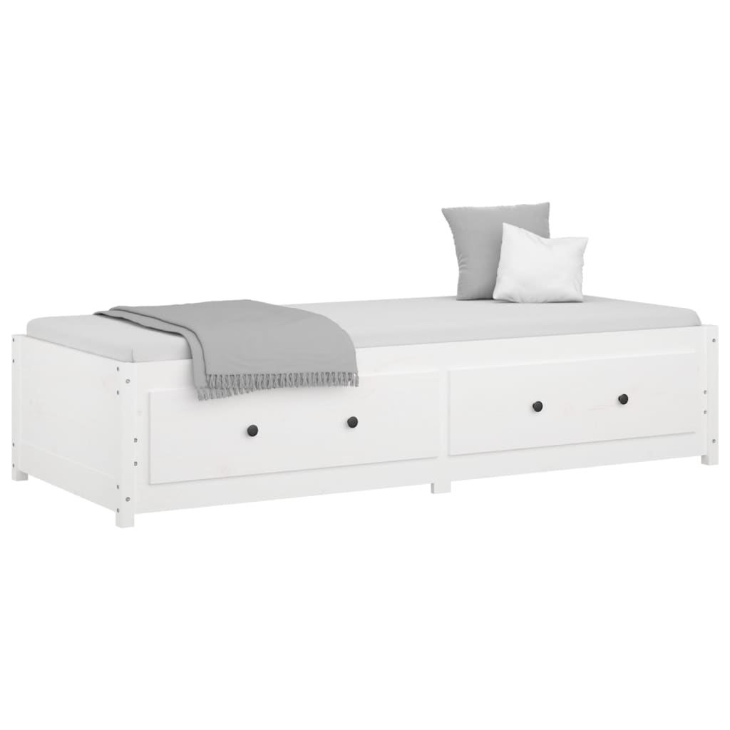 Daybed without Mattress White 80 x 200 cm Solid Pine Wood