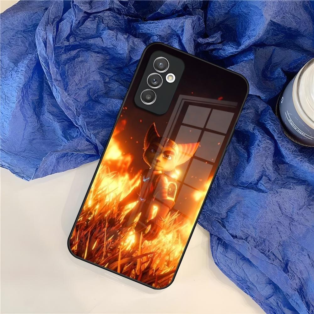 Game R-Ratchet Clank Phone Case for Samsung Galaxy S25 S24 S30 S21 S23 S20 S22 Fe Note 20 Pro Ultra Plus glass Cover