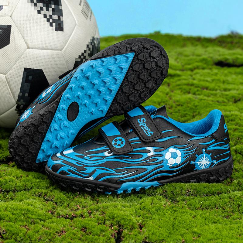 Chuteiras de Futebol para Crianças Tênis de Futebol Atlético Tênis de Futebol para Gramado Sintético Crianças Outdoor Chuteiras para Campo Firme Antiderrapante