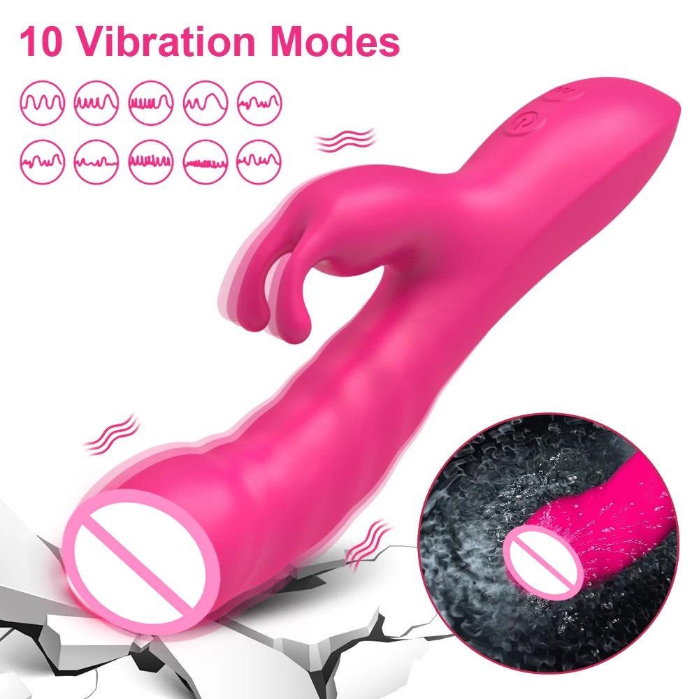 Multi-Function Rabbit Vibrator 10 Vibration G Spot Clitoris Stimulator Vagina Anal Massager Female Masturbation Adult Sex Toy
