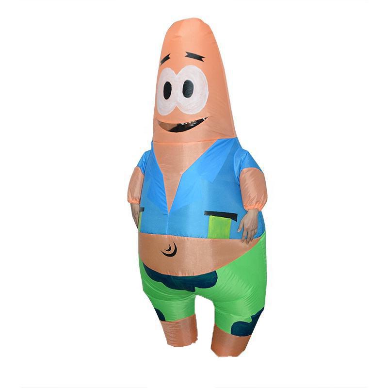 Patrick Star Clown Riding Dinosaur Inflatable Costume - Halloween Edition