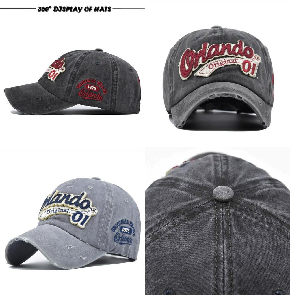 New Arrival Unisex Cotton Baseball Cap With 3d Embroidered Letter Vintage Duck Tongue Hat