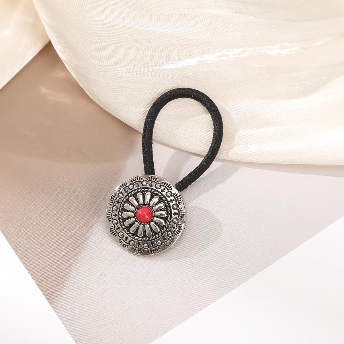 

Ретро Цветок Бирюзовый Резинки для волос Скранчи Для Женщин Резинка для волос Сплав Резинка Аксессуары для волос Аксессуары для плетения