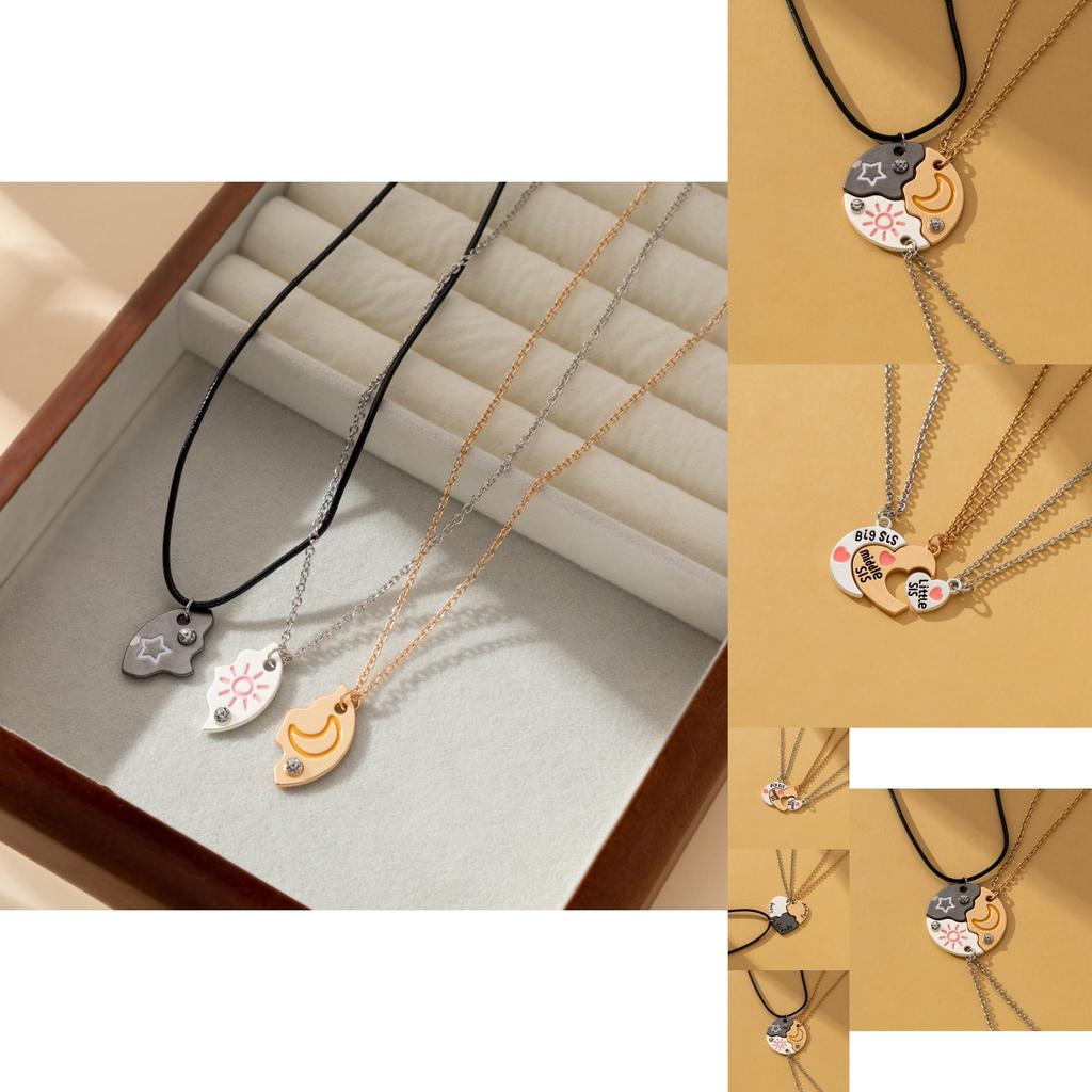 Stylish Ins-inspired Alloy Pendant Necklace Set Featuring Stunning Star And Moon Elements For Trendy Women