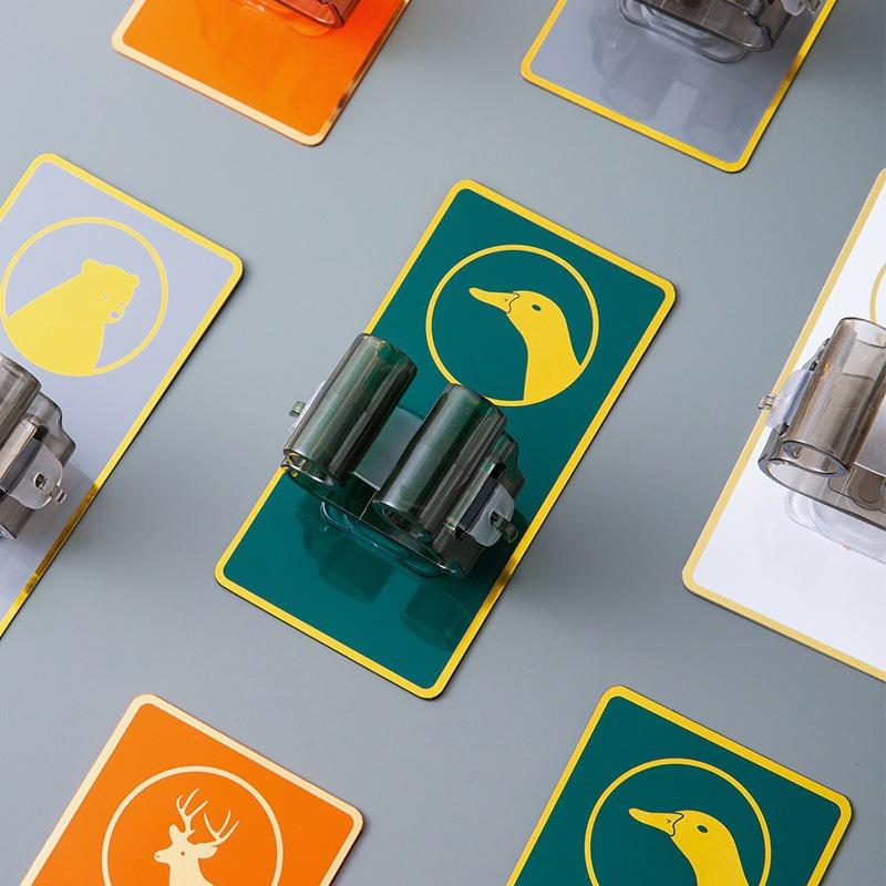 Adhesive Mop and Broom Holder, Wall Mounted Mop Organizer, Punch-Free Broom Gripper for Bathroom, Kitchen Storage