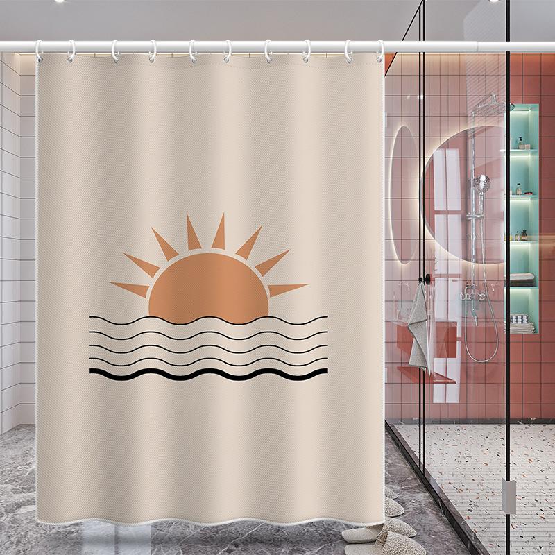 Perdea de duș îngroșată, rezistentă la apă, rezistentă la mucegai, Perdeau despărțitor de duș.