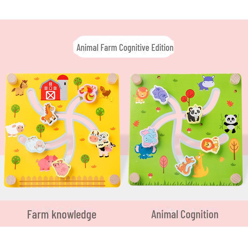 Jucărie Labirint Magnetic din Lemn pentru Copii pentru Învățare Timpurie și Concentrare