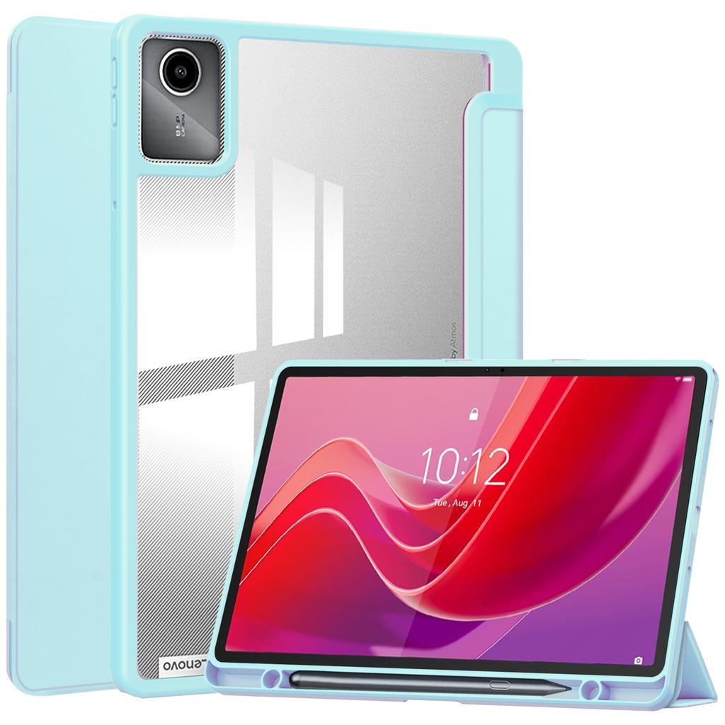 For Lenovo Tab M11/Xiaoxin Pad 11 2024 Case Anti-Scratch PU+TPU+Acrylic Tablet Cover with Pen Slot