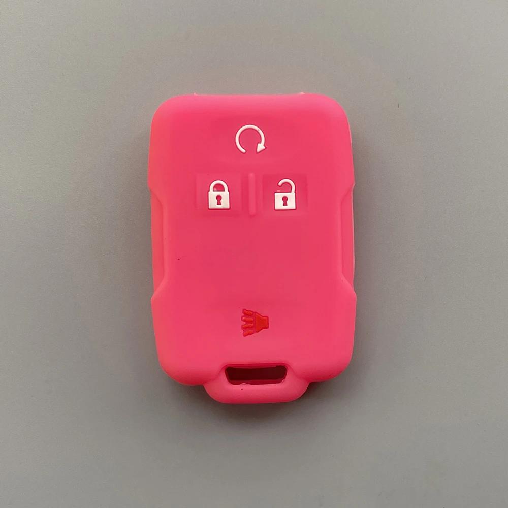 Silicone Car Key Case Cover For Chevrolet Colorado Silverado 1500 2500Hd 3500Hd Gmc Yukon Sierra Canyon Remote Key Protecor