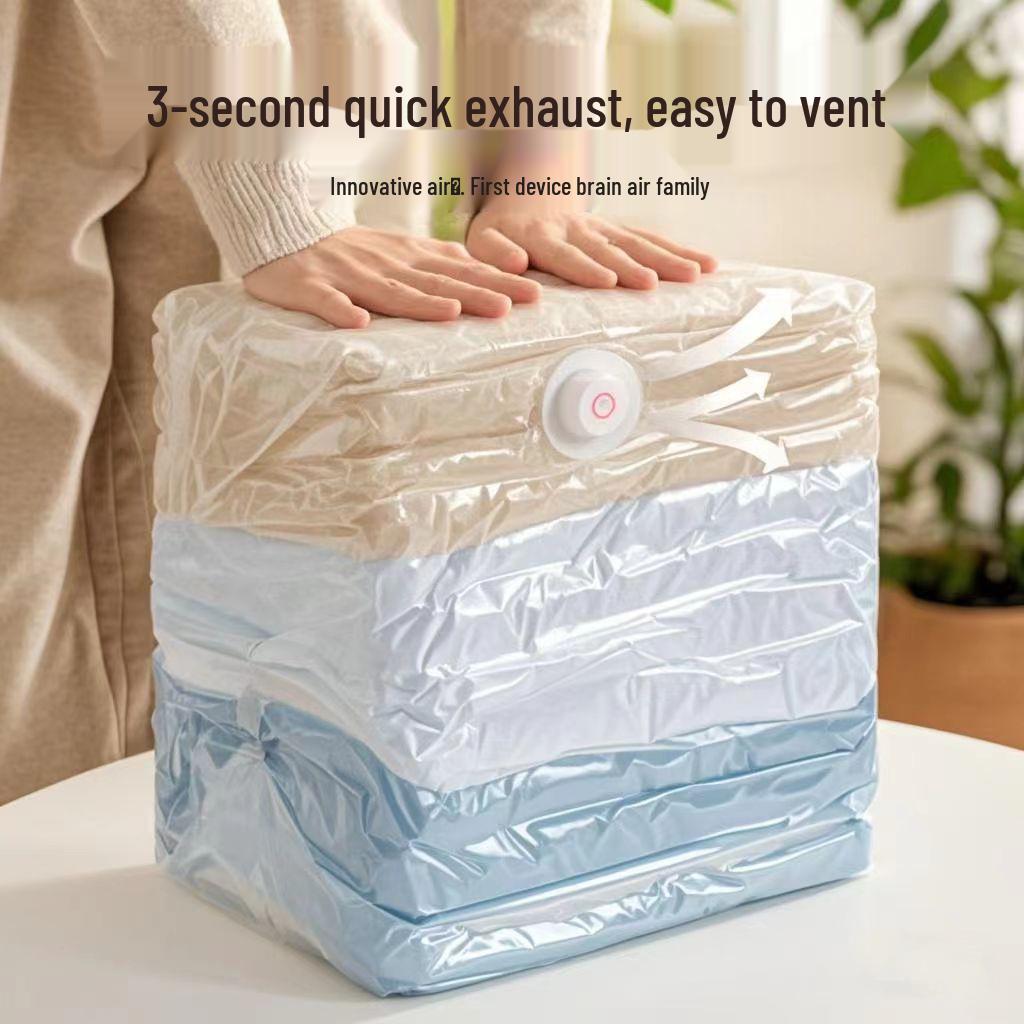 Thickened 3D Vacuum Compression Storage Bag for Clothing and Quilts