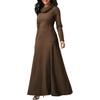 Women Plus Size Casual Long Dress Cotton Pullover Autumn Winter