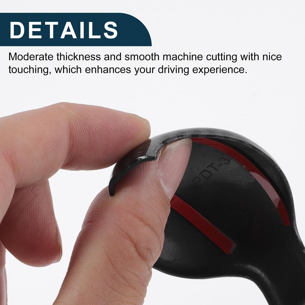 TUCKBOLD Gear Shift Knob Decorator Cover for Ford Mustang Console Interior Trim Sticker Styling Decoration Carbon Fiber Black with Adhesive Backing