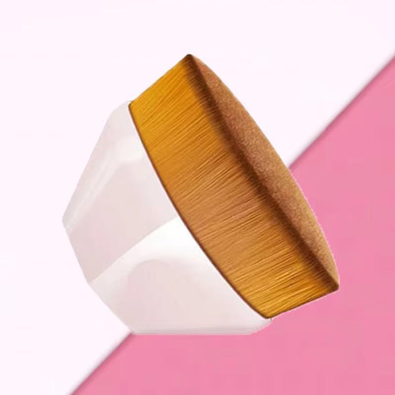 1/2/3/4Pcs Makeup Brush Flat Top Kabuki Hexagon Face Blush Liquid Powder Foundation Cosmetics Make Up Brush With Protective Case