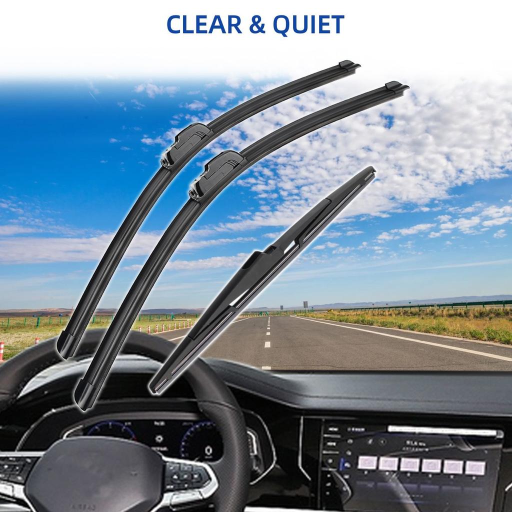 3 STK For Hyundai Santa Fe DM 2012-2017 26" 14" 13" Viskerblader foran bak Frontrute Vinduskutter Tilbehør 2013 2014 2015 2016 2017