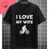 Moglie Felice Vita Felice Slogan Divertente Modello Maglietta Puro Cotone Girocollo Casual Manica Corta Magliette Per Unisex Stile Umoristico T-shirt