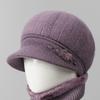 Day Mom Hat Fleece Knitted Thermal Hat Grandma Rabbit Wool Hat Old Man Duck Tongue Cotton Hat