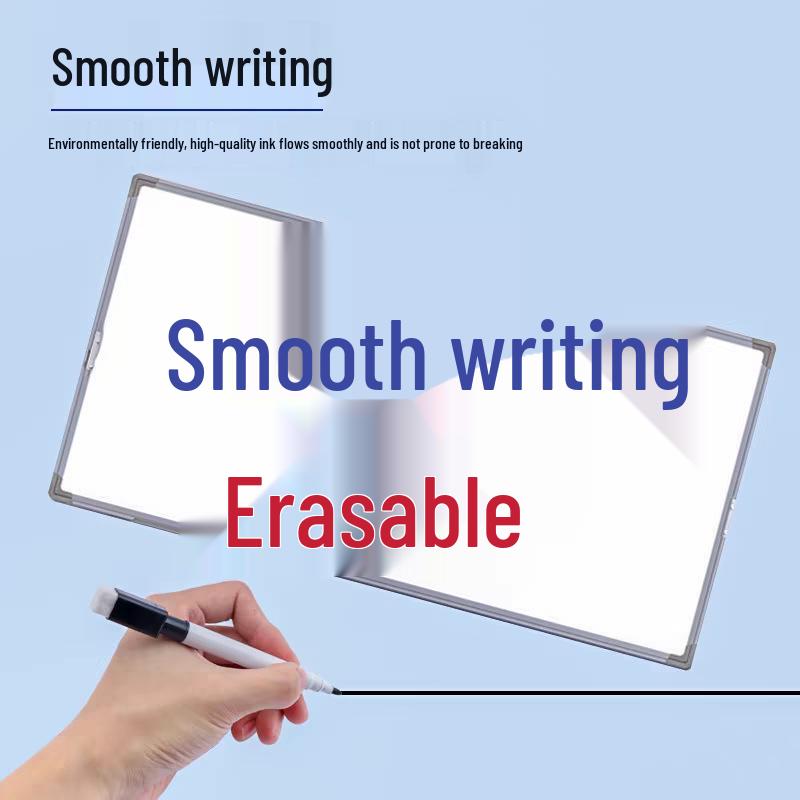 Eco-friendly Black Erasable Whiteboard Marker with Magnetic Strip and Brush, Customizable LOGO (Non-Magnetic)