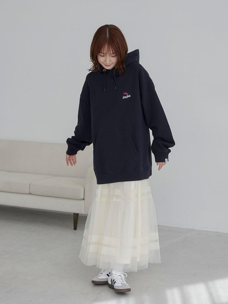 Cohen SunnySports Custom-Made One-Point Heart Embroidered Hoodie 75206020460 7950 NAVY (79) M