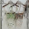 Fashion Handmade Irregular Crystal Multi Beads Metal Body Chain Halter Neck Hollow Bra Tassel for Party Jewelry Accessories