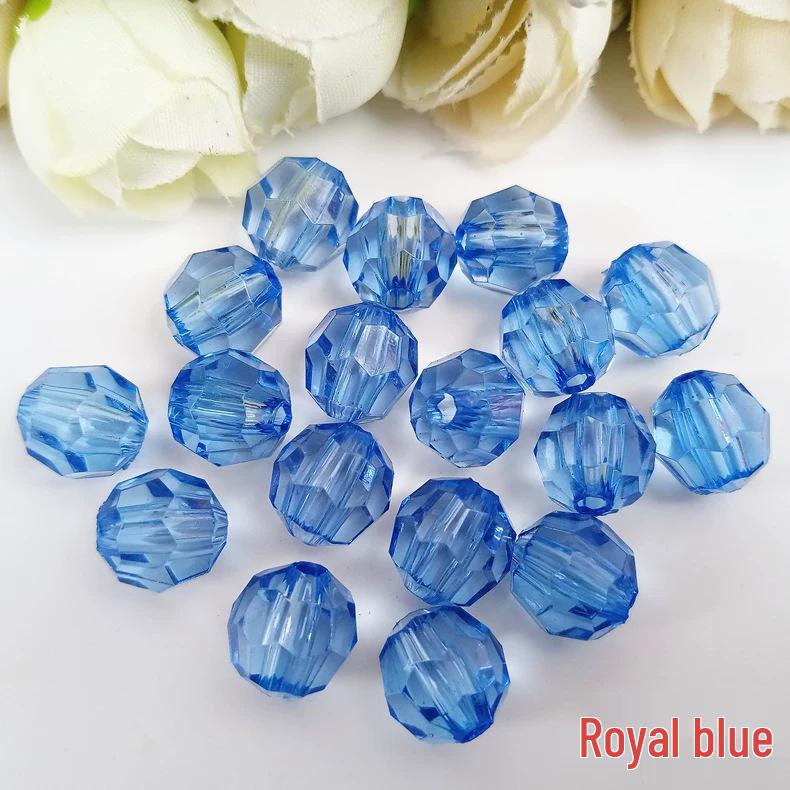 Transparente Acrylperlen 12MM für DIY-Vorhangschmuck - Farbiges Eckperlenmaterial aus Kunstkristall