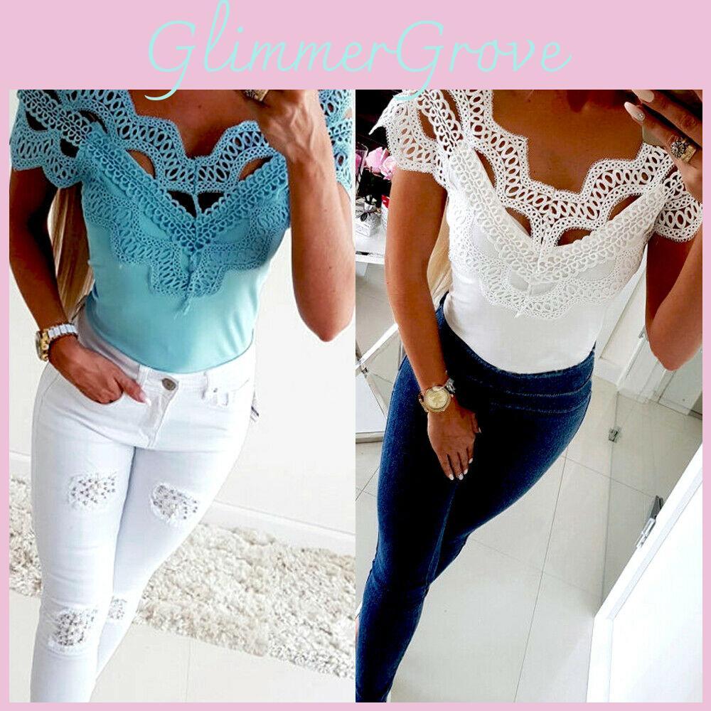 Premium Quality Women Short Sleeve Lace T Shirts For Effortless Summer Style