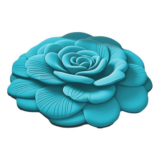 Diatomaceous Earth Bath Mat 3D Peony Pattern Quick Dry Floor Mat