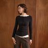 Waiwaiaiem Yy_Basic Long Sleeve Knit Top_2Color