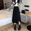 2024 Women's High Waist A-line Midi Skirt: Irregular, Professional, and Flowy