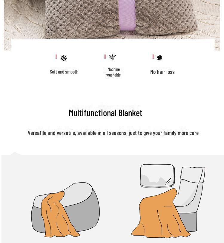 Cross-Border Thick Pineapple Flannel Blanket - Solid Color Coral Fleece Children's Gift Blanket