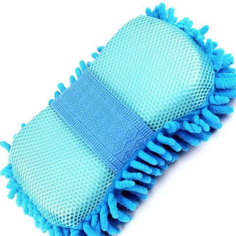 

1Pcs Chenier Car Wash Sponge Car Gloves Automatic Washing Towel Gloves Ultra-fine Fiber Care Washing Brush Pad Cleaning Tool синій