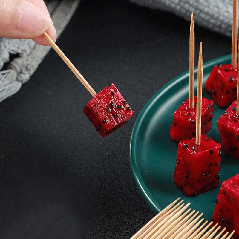 1000pcs/pack Disposable Bamboo Toothpicks - Portable and Hygienic for Home and Events