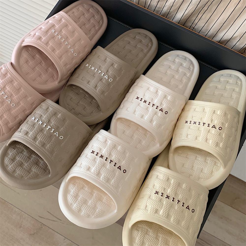 Casual Eva Outdoor Slippers For Couples With Antislip Sole And Diamond Pattern For Summer Comfort