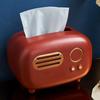 Scatola per fazzoletti modello radio retrò Porta carta da tavolo Dispenser vintage Porta tovaglioli Organizzatore Scatola decorativa per salviettine umidificate