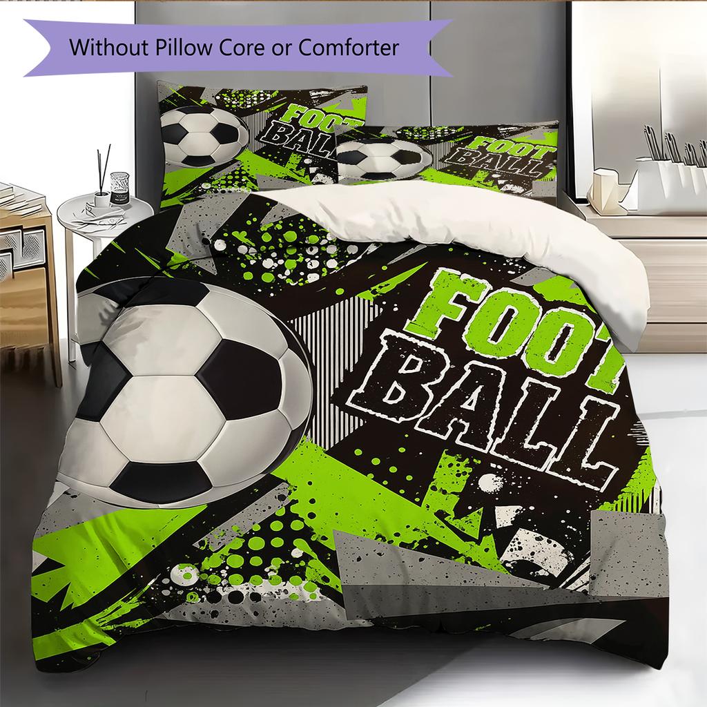Set cu cuvertură și fețe de pernă cu model de desene animate Decorare casă Cadou de ziua de naștere (1 * husă de pilotă + 2 * fețe de pernă, fără miez)