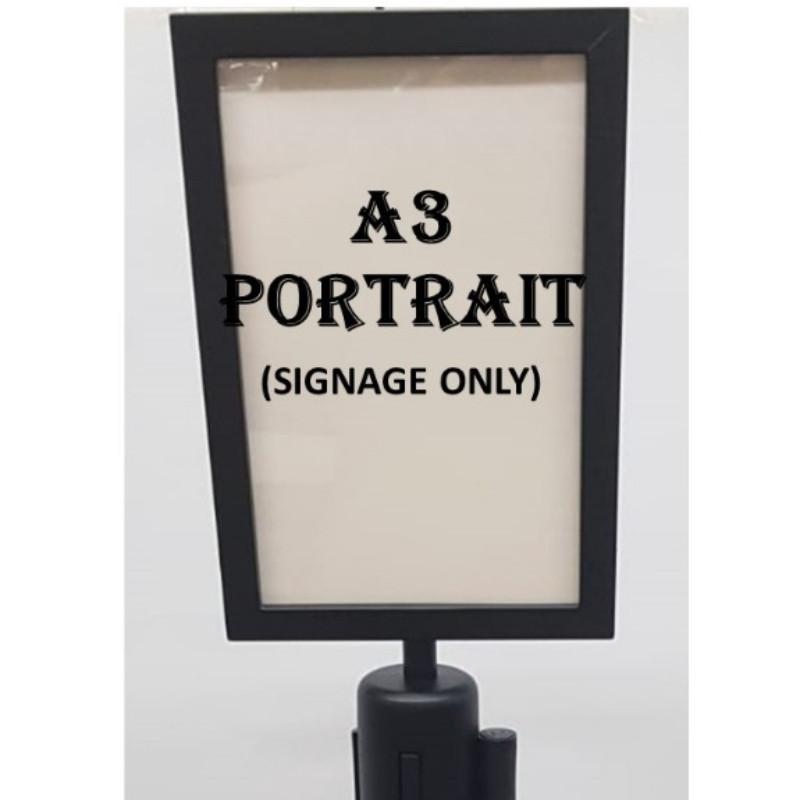 Extra Thick Stainless Steel Black Queue Pole Indoor And Outdoor Signage Crowd Control Barrier Pole