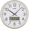 (Casio) Wall Clock Wall Clock Radio Controlled Clock White Gold Analog Clock Calendar with ...