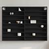 VidaXL Black Display Cabinet 100x8.5x75 Cm Engineered Wood, Wall Cabinet, Wall Storage Cabinet, Cabinet 847934
