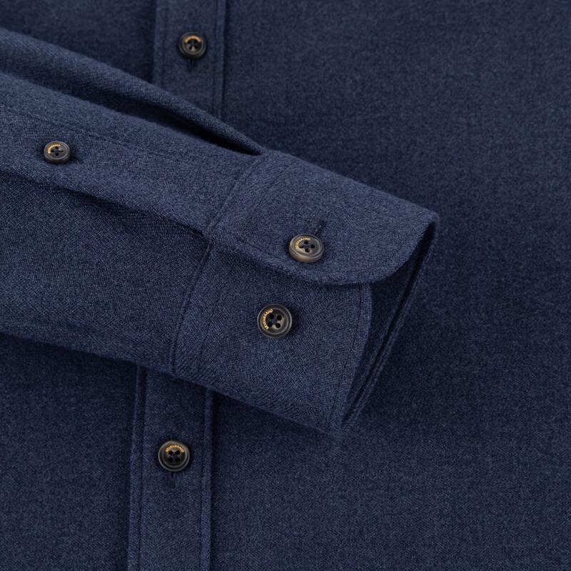 SEVEN Men's Four-Way Stretch Brushed Long-Sleeve Shirt