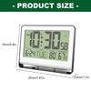 Wall Moutable Tabletop Digital Alarm Clock Large Screen LCD Temperature Hygrometer Display Backlight Battery Powered