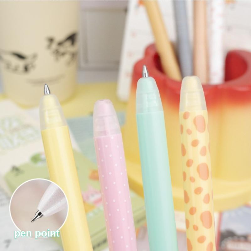 8pcs Cute Zoo Theme Erasable Gel Pen Set, 0.5mm Fine Point, Blue Ink, Built-in Eraser, Smooth Writing, Ideal for Note-Taking