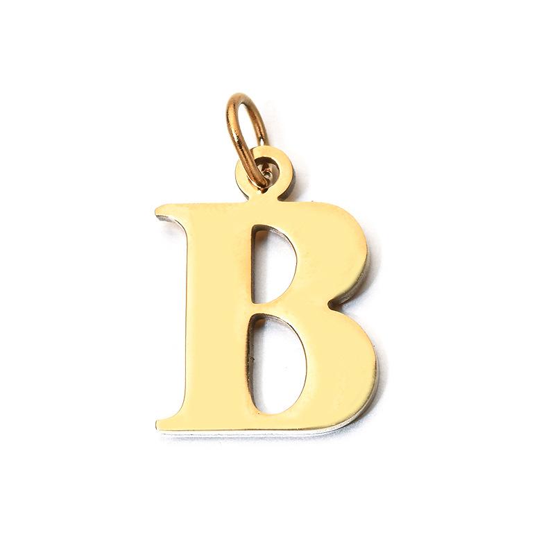DIY 26-Letter Clavicle Chain Pendant: Personalized Stainless Steel Jewelry with a European and American Design Touch