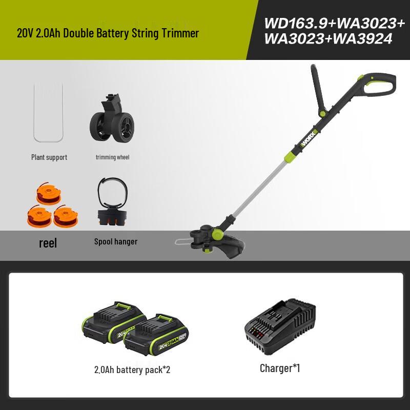 WORX 20V Cordless Lawn Mower WD163 CN Plug (adapter Included)
