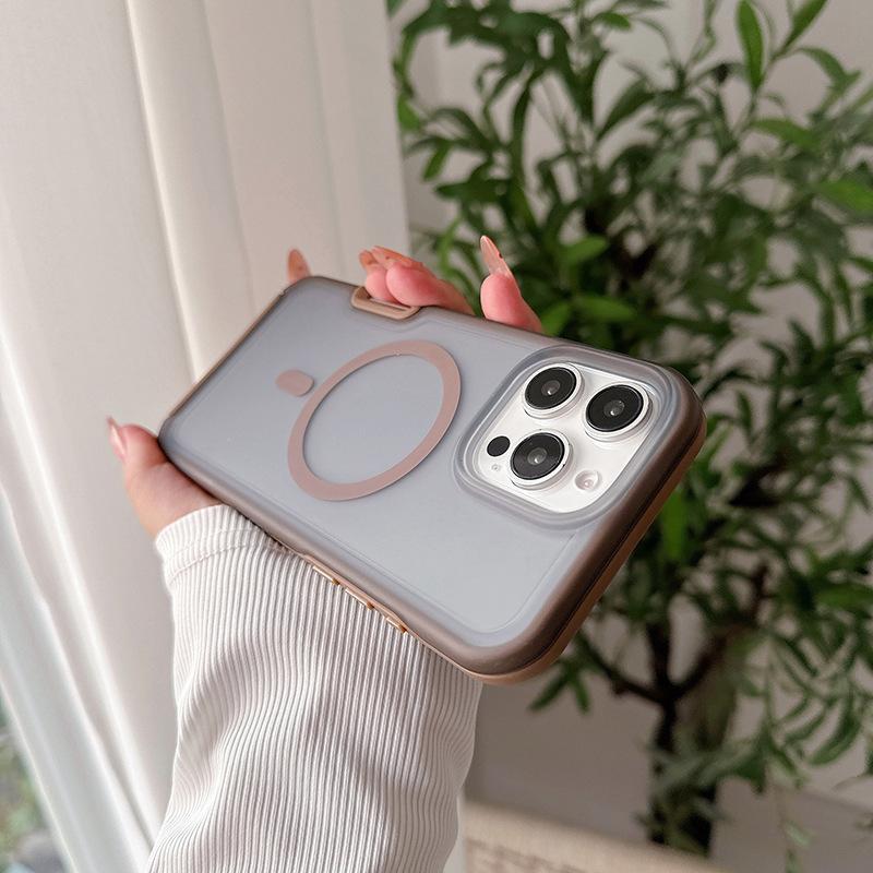 Magnetic Mobile Phone Case for IPhone16promax Skin Feel for Apple 16 All-inclusive Tpu Anti-fall N52 Strong Magnet